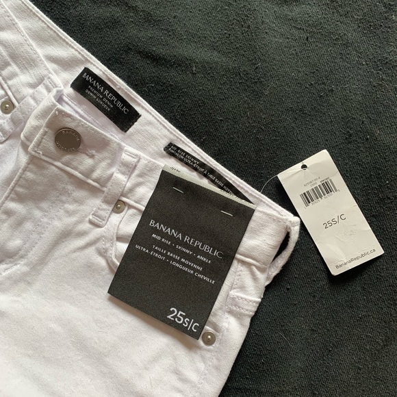Banana Republic Premium Denim NWT size 25 white jeans - Picture 2 of 6